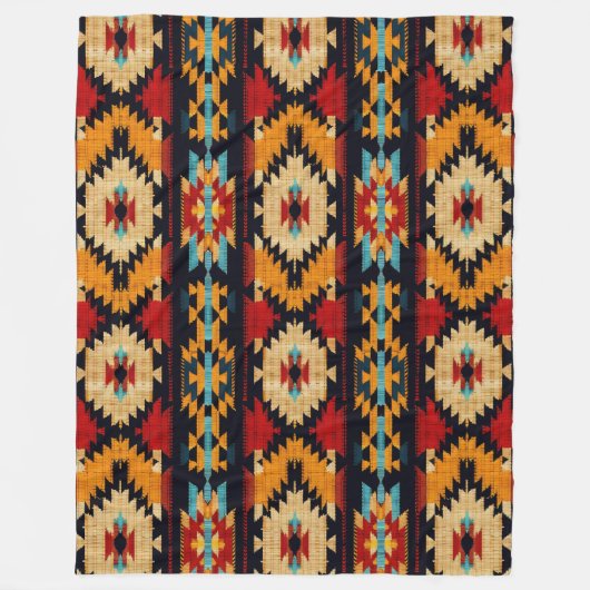 Gestreept stamkunstpatroon fleece deken (Voorkant)