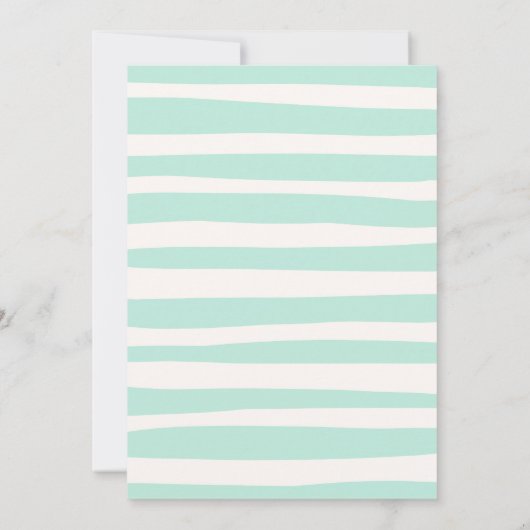 Gestreept strand Wavy Lijst Afstuderen Kaart (Achterkant)