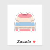 Gestreept Sweater met Ronde Hals Sticker (Vel)