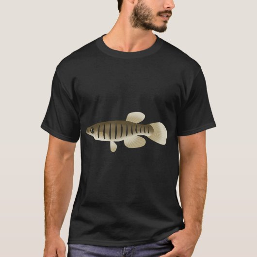 Gestreept Topminnow (F. lineolatus) T-shirt (Voorkant)