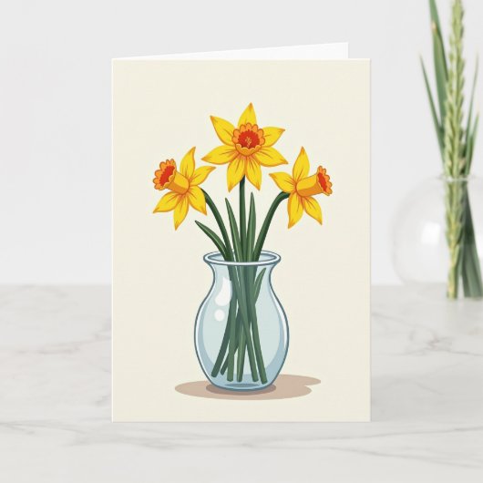 Gestreept Trompetbloem kaart (Voorkant)