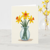 Gestreept Trompetbloem kaart (Gele Bloem)