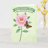 Gestreept Tuinbloesem Kaart (Gele Bloem)