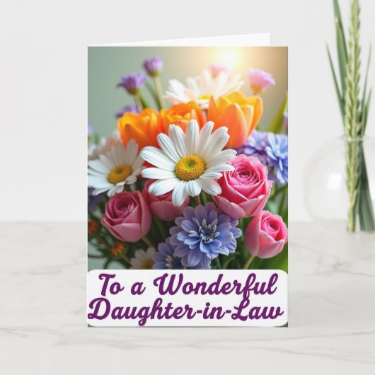 Gestreept Tulp Affection Card Kaart (Voorkant)