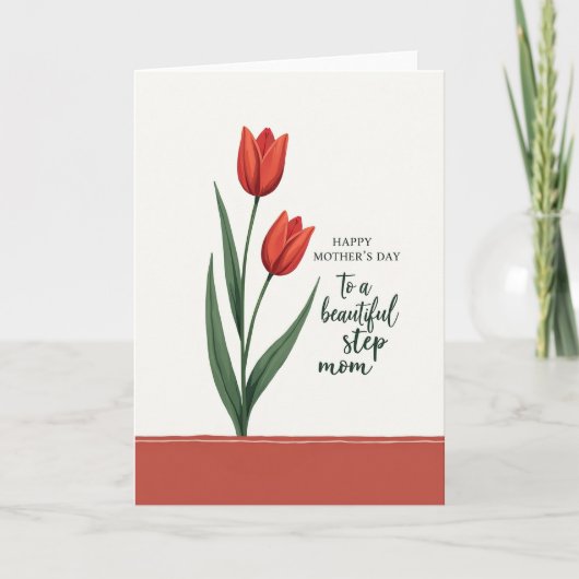 Gestreept Tulp Liefdeskaart Kaart (Voorkant)