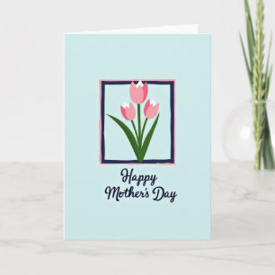 Gestreept Tulp Wenskaart Kaart