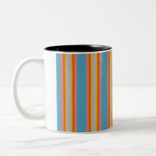 Gestreept Twee-Tons Mok, 15 oz Twee-Tons Koffiemok Tweekleurige Koffiemok