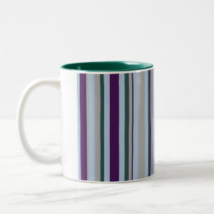 Gestreept Twee-Tons Mok, 15 oz Twee-Tons Koffiemok Tweekleurige Koffiemok