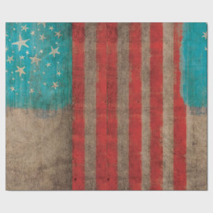 Gestreept USA Vintage Stars Luxe Inpakpapier