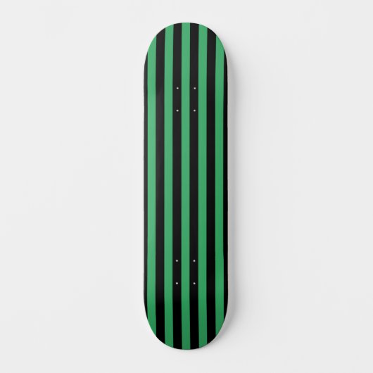 Gestreept Verticaal Groen en Zwart Persoonlijk Skateboard (Voorkant)
