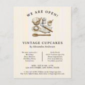 Gestreept Vintage Kookgerei Bakkerij Sweets Flyer (Voorkant)