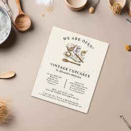 Gestreept Vintage Kookgerei Bakkerij Sweets Flyer