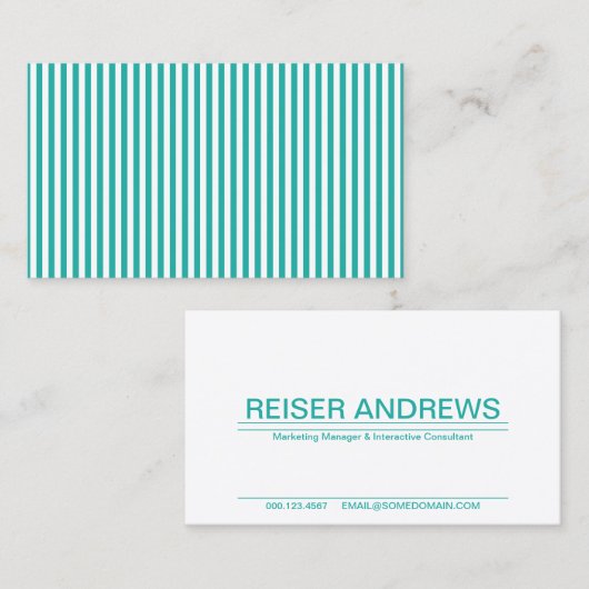 gestreept visitekaartje (Voorkant / Achterkant)