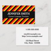 Gestreept Visitekaartje voor vertalers Duits (Voorkant / Achterkant)