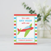 Gestreept vliegtuig gepersonaliseerde Kaarten van  (Staand voorkant)