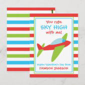 Gestreept vliegtuig gepersonaliseerde Kaarten van  (Voorkant / Achterkant)