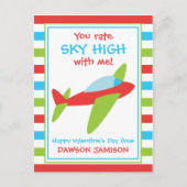 Gestreept vliegtuig gepersonaliseerde Kaarten van  (Voorkant)