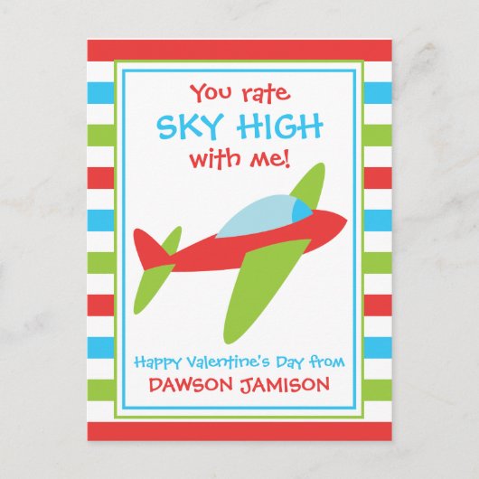 Gestreept vliegtuig gepersonaliseerde Kaarten van  (Voorkant)