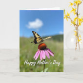 Gestreept Vlinder Bloem Kaart (Gele Bloem)
