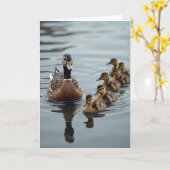Gestreept Watervogelfamiliekaart Kaart (Gele Bloem)