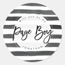 Gestreept word jij mijn page boy sticker