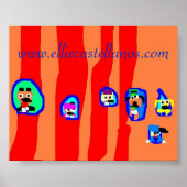 gestreept, www.elliecastellanos.com - Gepersonalis Poster (Voorkant)