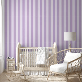 Gestreept Zachte Gedempte Lavendel Paarse Minimali Behang