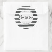 Gestreept zal je mijn bruidsjonker sticker zijn (Tas)