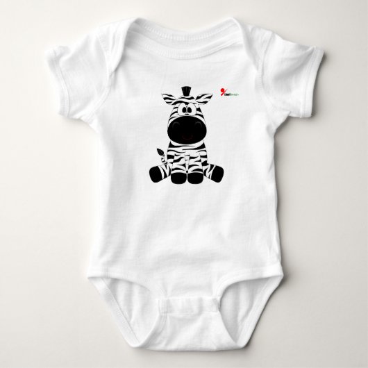 Gestreept zebra baby body romper (Voorkant)