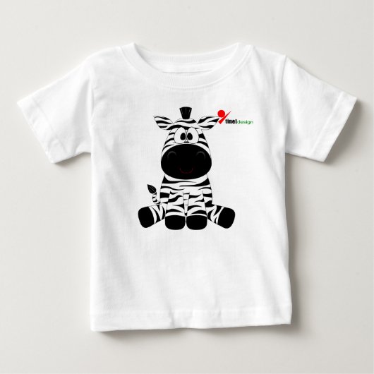 Gestreept Zebra Baby T-Shirt (Voorkant)