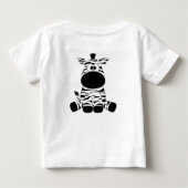 Gestreept Zebra Baby T-Shirt (Achterkant)