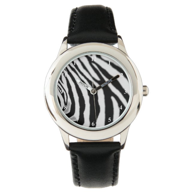 Gestreept Zebra-horloge Horloge (Voorkant)