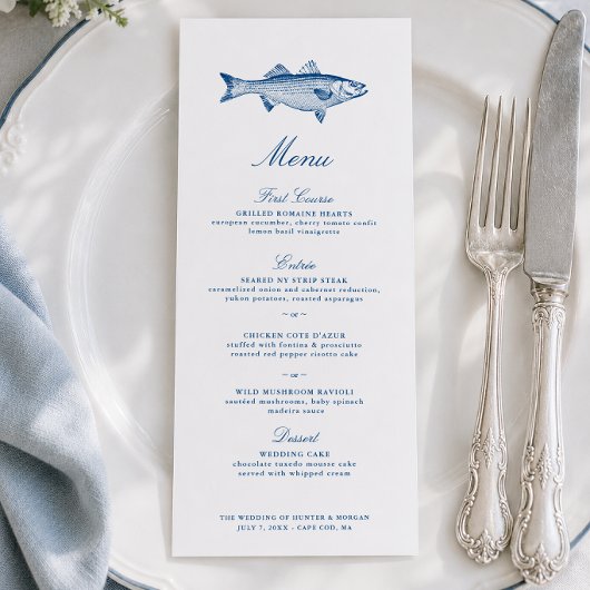 Gestreept Zeebaars Vissen Bruiloft Menu