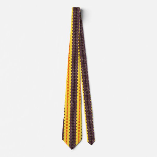 gestreept zigzagpatroon stropdas (Voorkant)