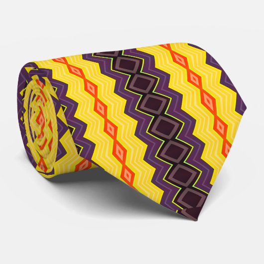 gestreept zigzagpatroon stropdas (Opgerold)