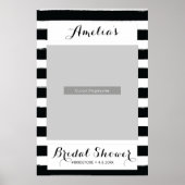 Gestreept Zwart en Wit Fotohokje Prop Poster (Voorkant)