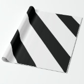 Gestreept (zwart & wit | diagonaal) elke maat cadeaupapier (Uitgerold)