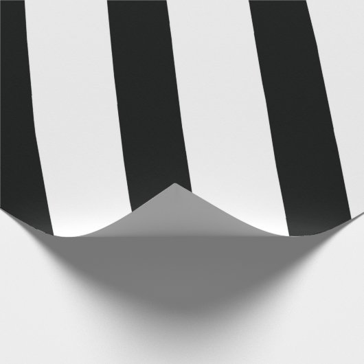 Gestreept (zwart & wit | diagonaal) elke maat cadeaupapier (Hoek)
