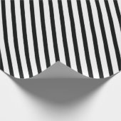 Gestreept (zwart & wit | diagonaal) elke maat cadeaupapier (Hoek)