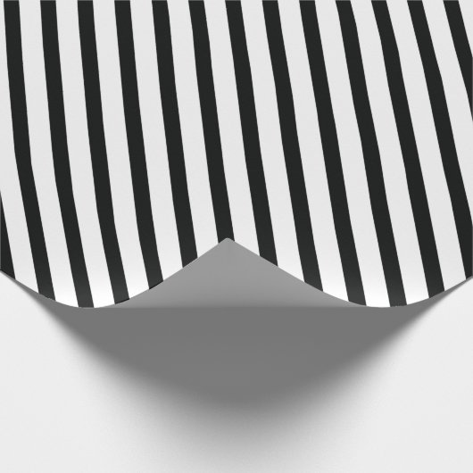 Gestreept (zwart & wit | diagonaal) elke maat cadeaupapier (Hoek)