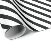Gestreept (zwart & wit | diagonaal) elke maat cadeaupapier (Rol Hoek)