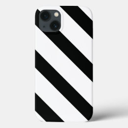 Gestreept (zwart & wit | diagonaal) elke maat Case-Mate iPhone case