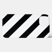 Gestreept (zwart & wit | diagonaal) elke maat Case-Mate iPhone case (Achterkant (horizontaal))