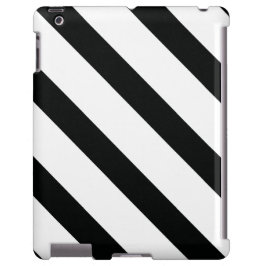 Gestreept (zwart & wit | diagonaal) elke maat Case-Mate iPhone case