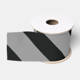 Gestreept (zwart & wit | diagonaal) elke maat grosgrain lint