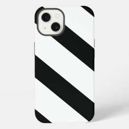 Gestreept (Zwart & Wit | Diagonaal) Elke Maat Op M iPhone 13 Hoesje
