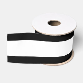 Gestreept (zwart & wit) grosgrain lint
