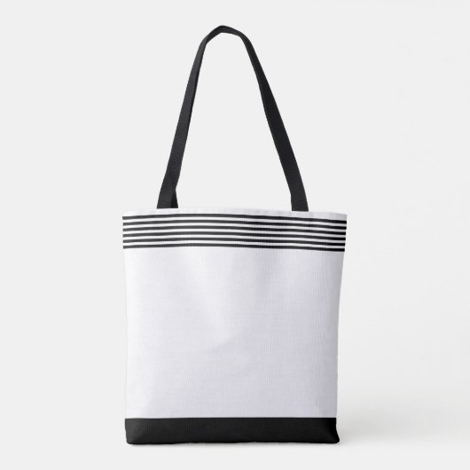 Gestreept zwart wit Tas (Achterkant)