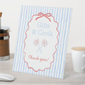 Gestreepte 4 juli geschenken en Kaarten teken Reclamebord Met Voetstuk (Insitu)