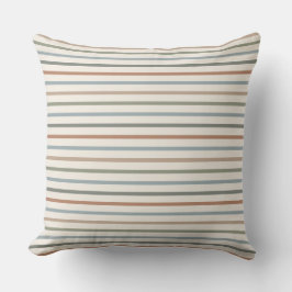Gestreepte aarde boho gekleurde throw kussen